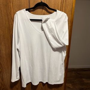 Avenue LS white tee size 18/20 2x